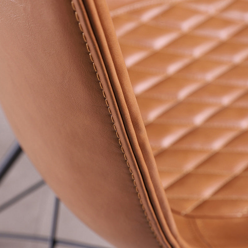 Industrial Style Dining Chairs Armless Dining Chair with Metal Legs for Kitchen