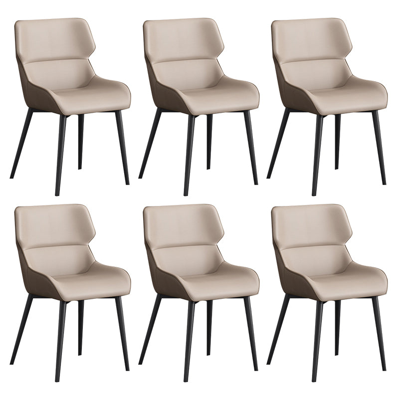 Modern Style Dining Chair Arm Dining Chair with Metal Legs for Kitchen