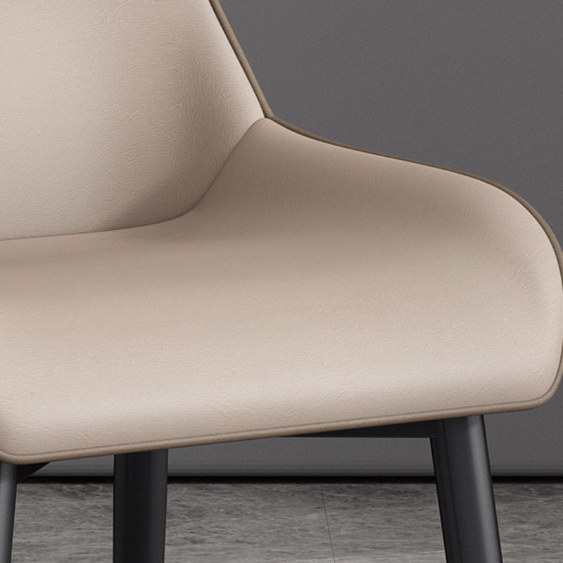 Modern Style Dining Chair Arm Dining Chair with Metal Legs for Kitchen