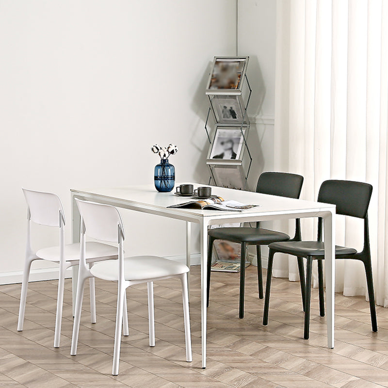 Open Back Dining Side Chair Plastic Side Chair for Kitchen Use