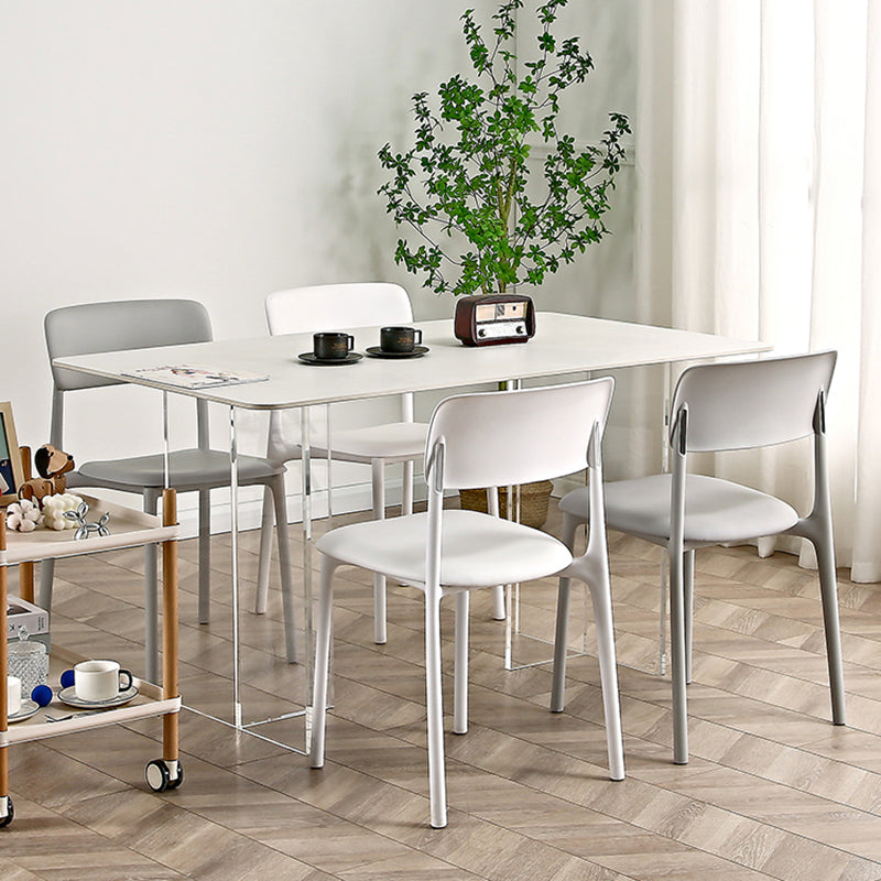 Open Back Dining Side Chair Plastic Side Chair for Kitchen Use