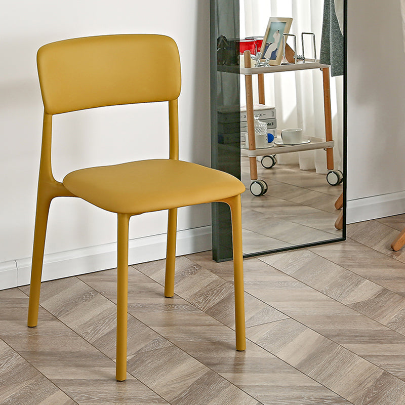 Open Back Dining Side Chair Plastic Side Chair for Kitchen Use