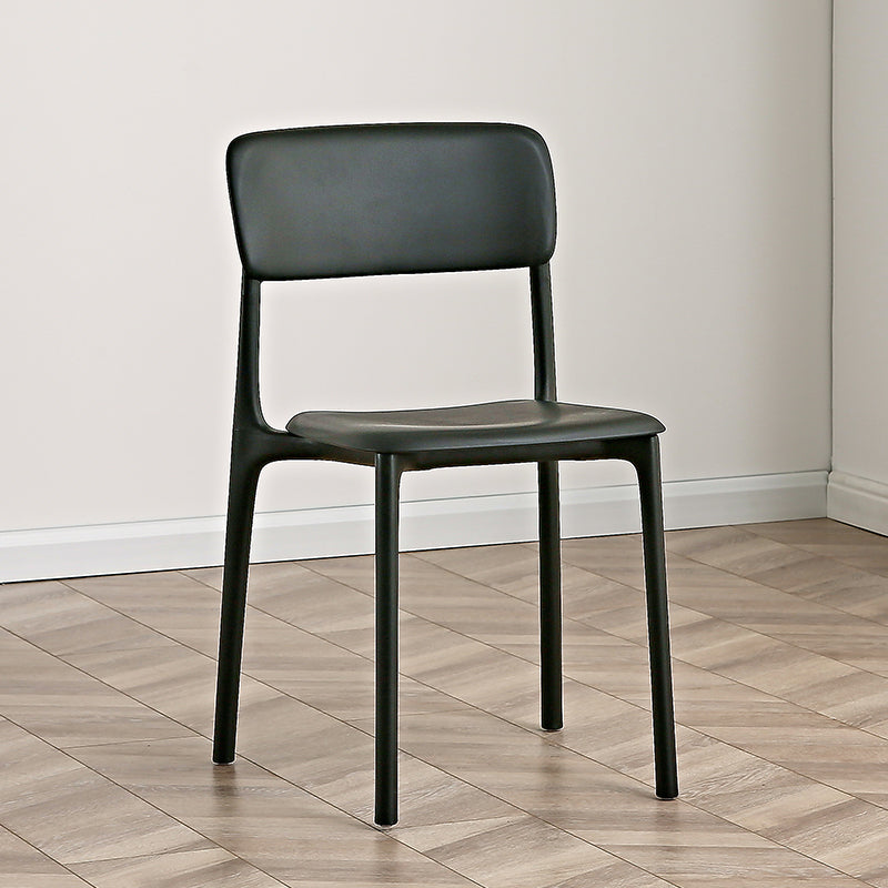 Open Back Dining Side Chair Plastic Side Chair for Kitchen Use