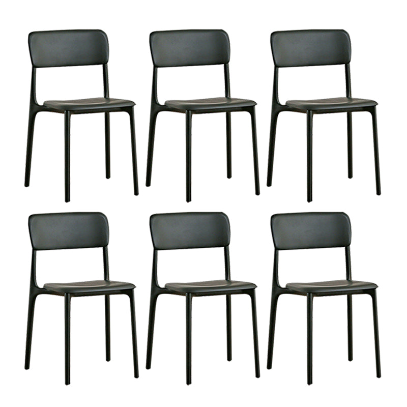 Open Back Dining Side Chair Plastic Side Chair for Kitchen Use