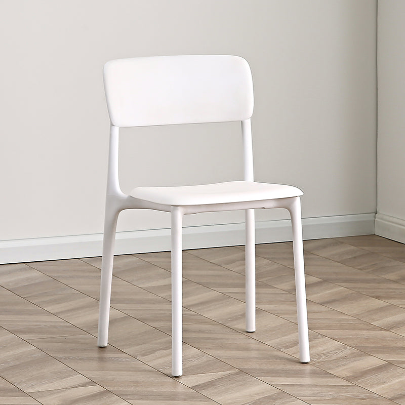 Open Back Dining Side Chair Plastic Side Chair for Kitchen Use