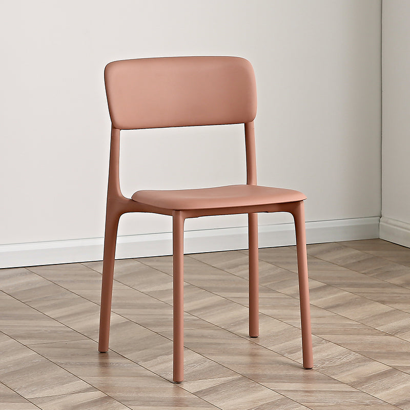 Open Back Dining Side Chair Plastic Side Chair for Kitchen Use