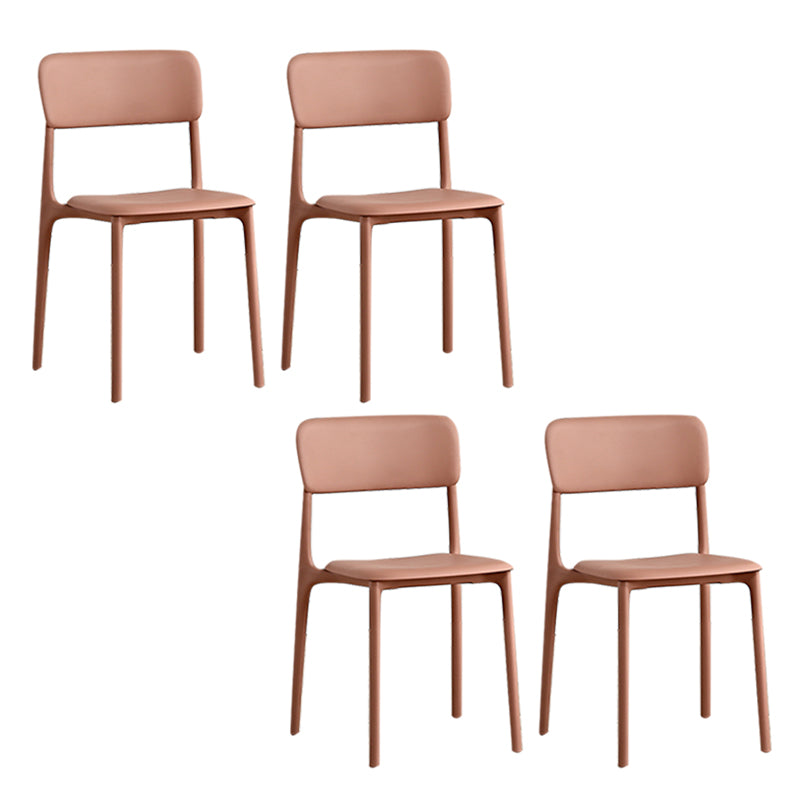 Open Back Dining Side Chair Plastic Side Chair for Kitchen Use