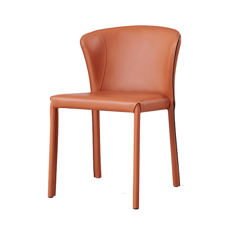 Modern Dining Chair Armless Dining Chairs with Metal Legs for Kitchen