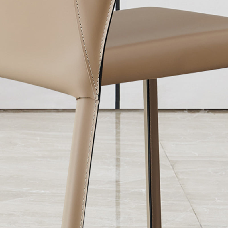 Modern Dining Chair Armless Dining Chairs with Metal Legs for Kitchen