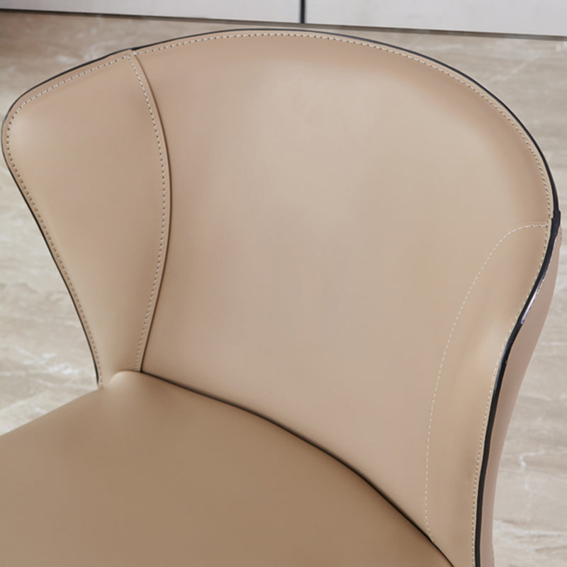 Modern Dining Chair Armless Dining Chairs with Metal Legs for Kitchen