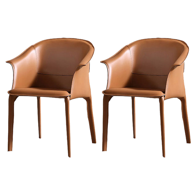 Upholstered Dining Chair Modern Faux Leather Dining Arm Chair