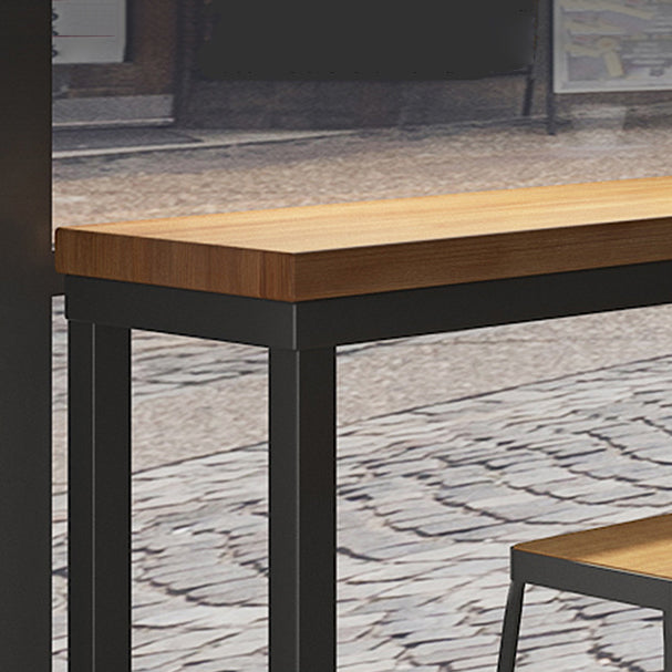 Industrial 1/2/7 Pieces Solid Wood Bar Table Set Rectangular Counter Set