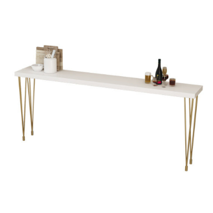 Glam Bar Table Set 1/2/5/9 Pieces Rectangle Bistro Set in White and Gold