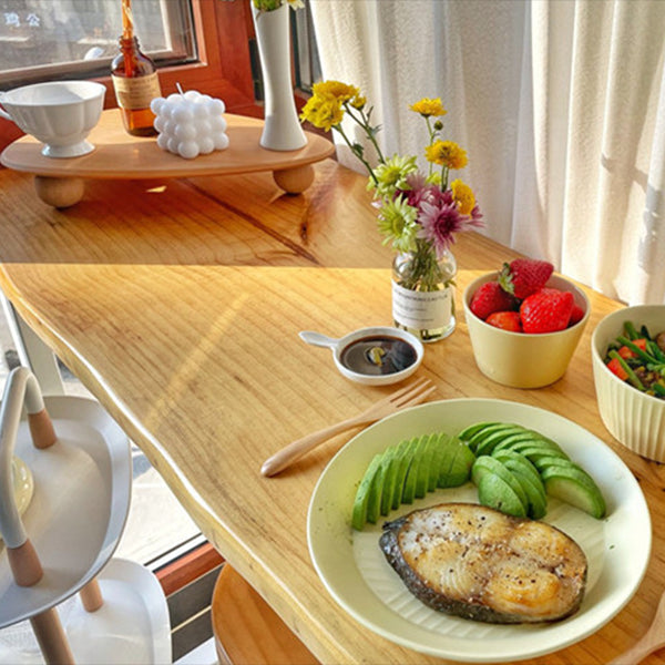 1/3 Pieces Modern Rectangular Bar Table Set Wooden Counter Table with High Stools