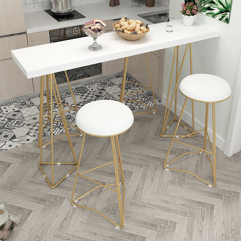 Luxurious Rectangular Pub Table Set 1/3/5 Pieces Wooden Counter Table with Backless Stools