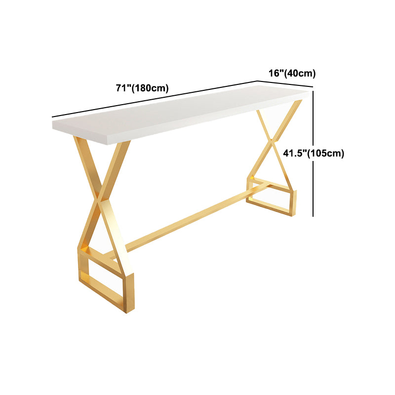 Glam Bar Table Set 1/3 Pieces Rectangle Pine Wood Counter Table with High Stool