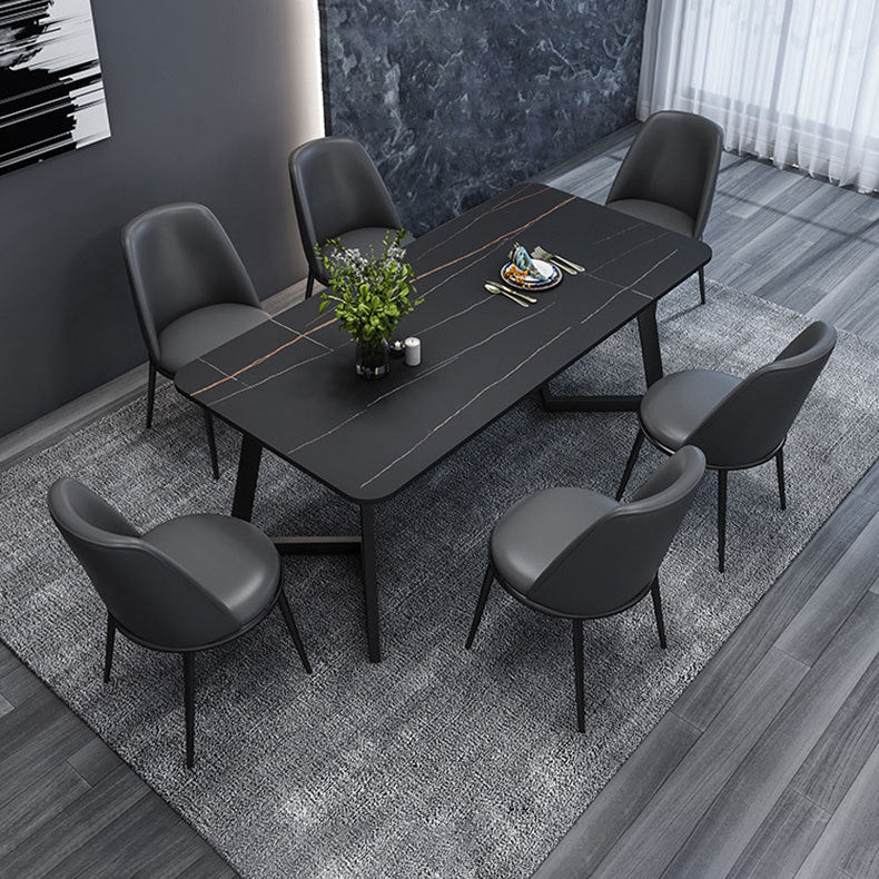 1/5/7 Pieces Dining Set Contemporary Rectangle Sintered Stone Table Set