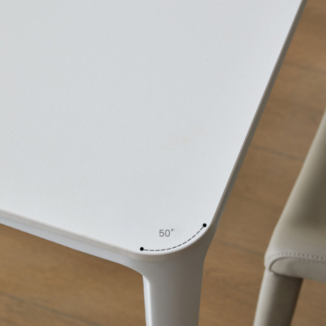 Modern Sintered Stone Dining Table Set White 1/2/5/7 Pieces Dining Set for Home Use