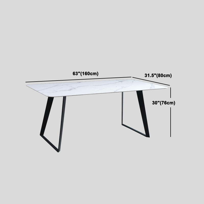 Modern Rectangle Stone Table Set 1/2/5/7 Pieces Dining Set for Home Use