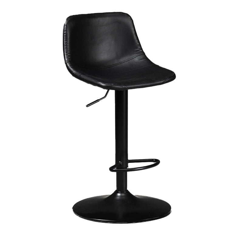 Contemporary Metal Barstool Faux Leather Upholstered Counter Stool Home