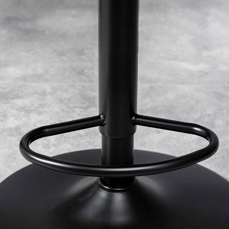 Contemporary Metal Barstool Faux Leather Upholstered Counter Stool Home