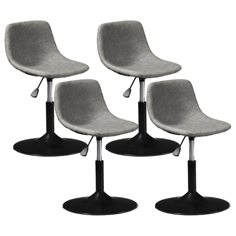 Contemporary Metal Barstool Faux Leather Upholstered Counter Stool Home