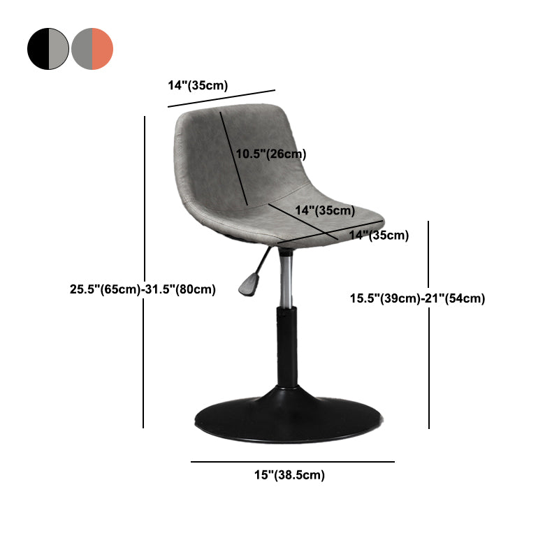 Contemporary Metal Barstool Faux Leather Upholstered Counter Stool Home