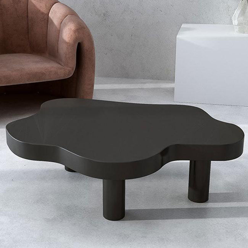 Scandinavian Free Form Coffee Table with 3 Wooden Legs in Pine Wood