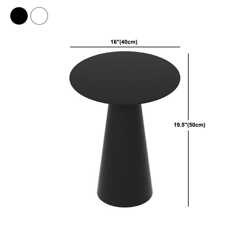 Iron 2 Piece Bunching Tables with Round Top and Pedestal Base