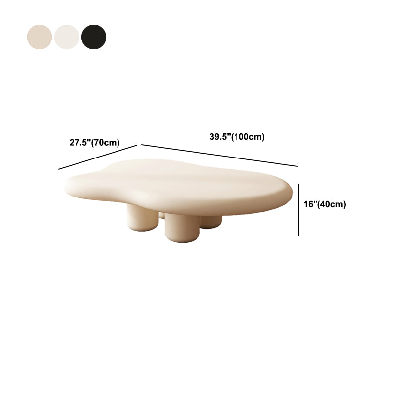 Scandinavian Wooden Coffee Table Free Form 3 Legs Cocktail Table for Home