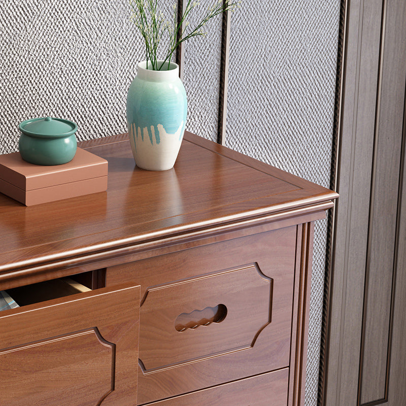 Contemporary Accent Chest with 6 Soft Close Drawers in Rubberwood
