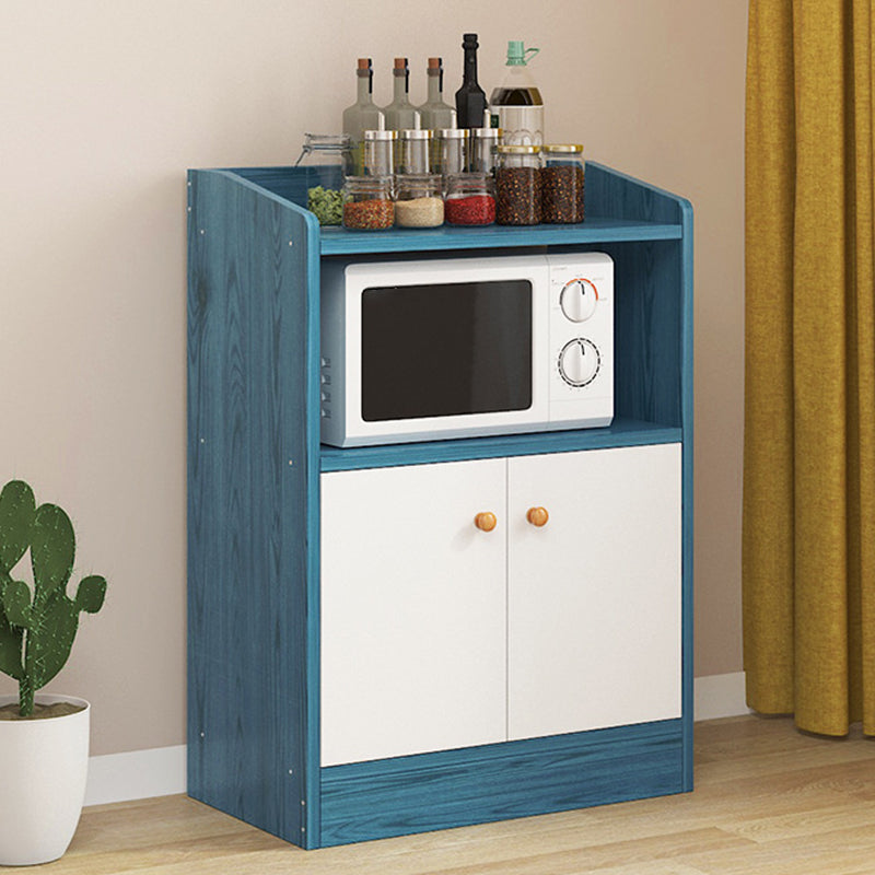Modern Knobs Side Cabinet Rectangle Wood Storage Cabinet with Drawer
