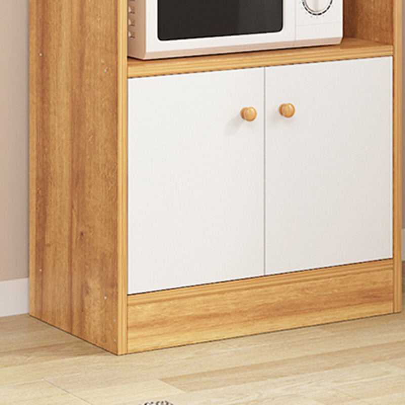 Modern Knobs Side Cabinet Rectangle Wood Storage Cabinet with Drawer