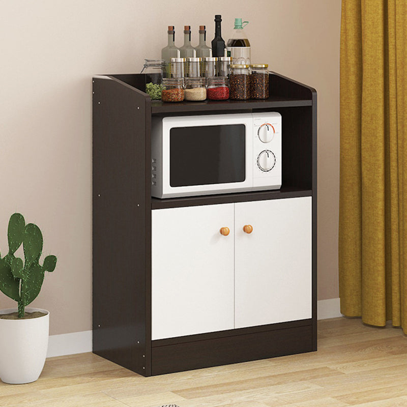 Modern Knobs Side Cabinet Rectangle Wood Storage Cabinet with Drawer