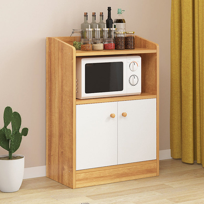 Modern Knobs Side Cabinet Rectangle Wood Storage Cabinet with Drawer