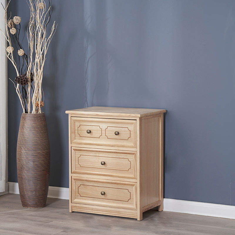 Rectangle Wood Side Cabinet Knobs Storage Cabinet with Drawer