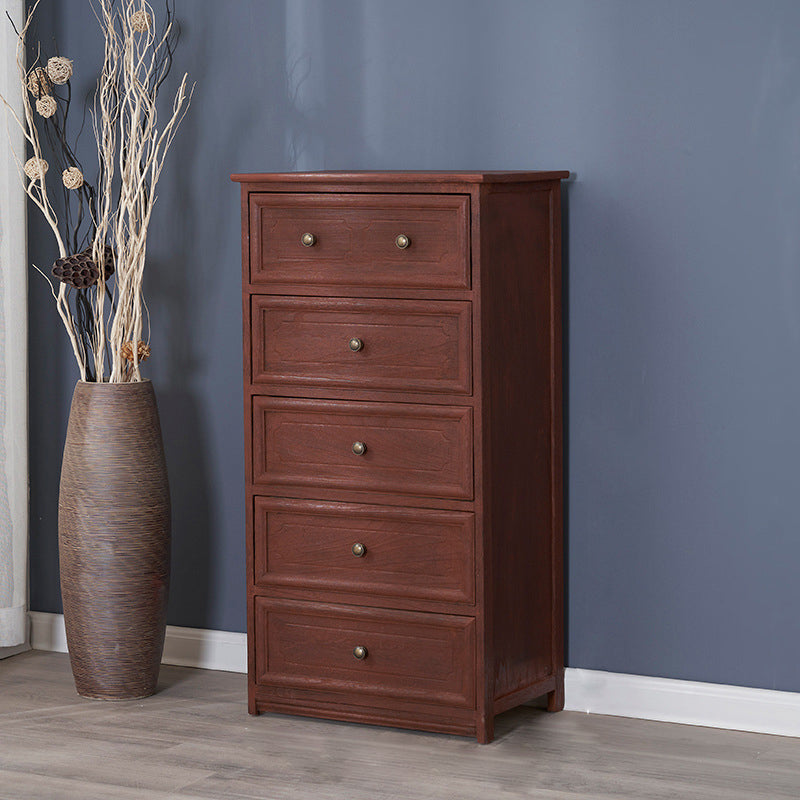 Rectangle Wood Side Cabinet Knobs Storage Cabinet with Drawer