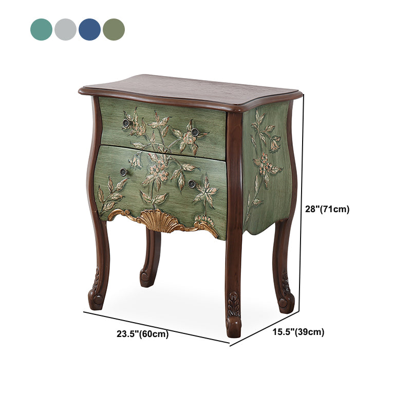 Mid-Century Modern Cabinet Fretwork Hand Painted Side Cabinet