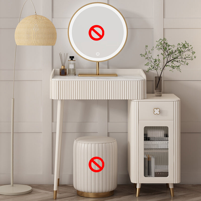 Luxurious Vanity Bedroom Make-up Vanity 3-Piece Set with 2 Drawers
