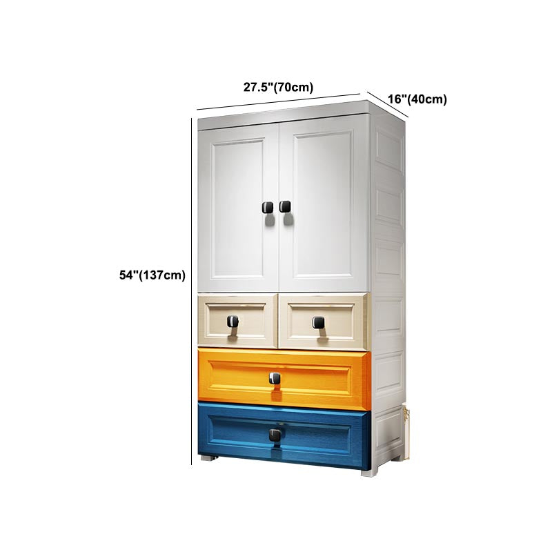 Plastic Wardrobe Armoire Contemporary Hinged Wardrobe Cabinet