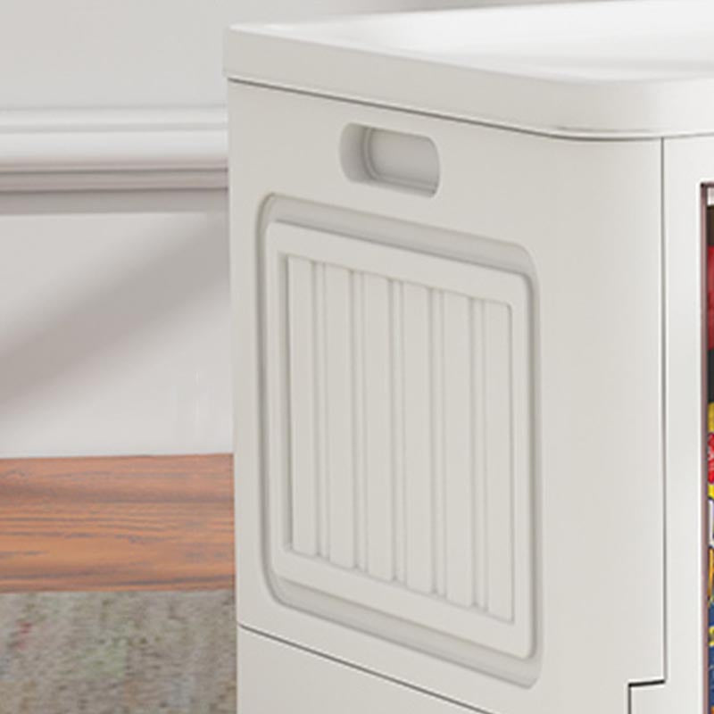 Contemporary Style Non-Hanging Armoire Plastic Bedroom Wardrobe Closet