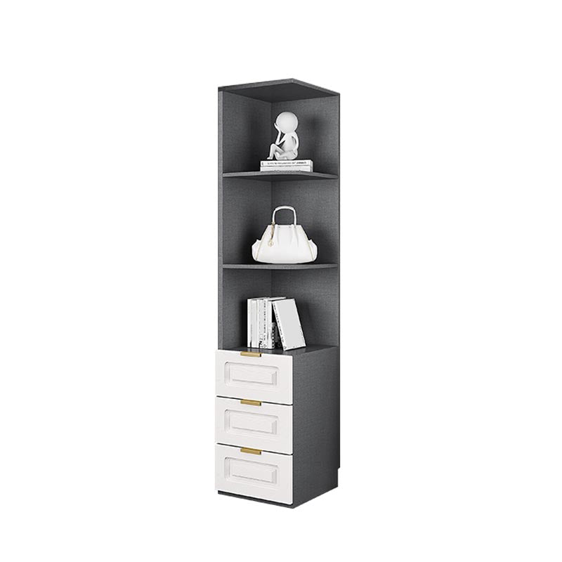Modern Style Wardrobe White Colour Wooden Wardrobe Closet with Drawer
