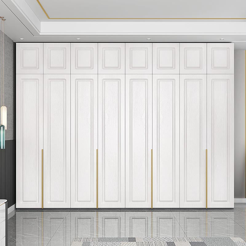 Modern Style Wardrobe White Colour Wooden Wardrobe Closet with Drawer