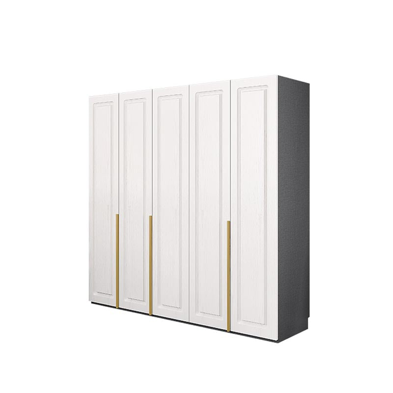 Modern Style Wardrobe White Colour Wooden Wardrobe Closet with Drawer