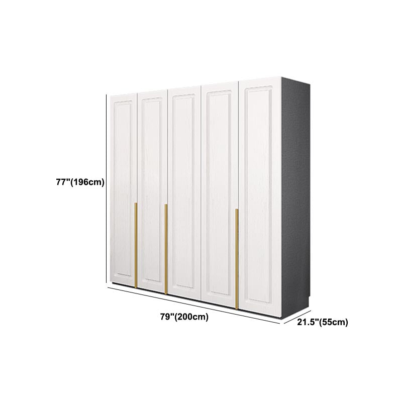 Modern Style Wardrobe White Colour Wooden Wardrobe Closet with Drawer