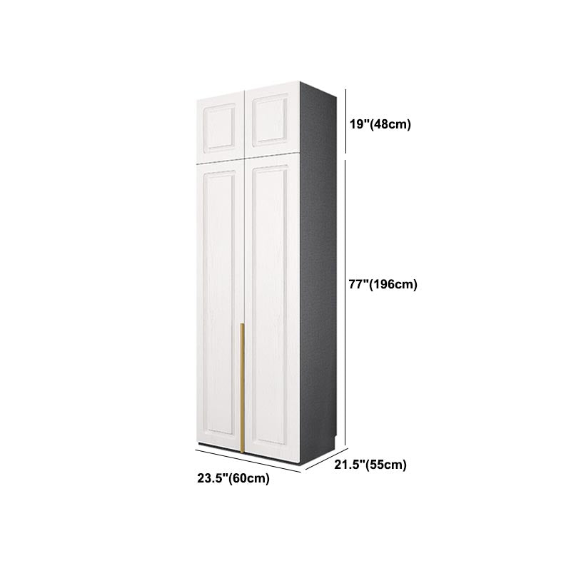 Modern Style Wardrobe White Colour Wooden Wardrobe Closet with Drawer
