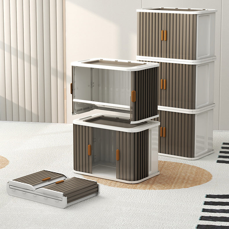 Contemporary Non-Hanging Armoire Plastic Wardrobe Closet with Door