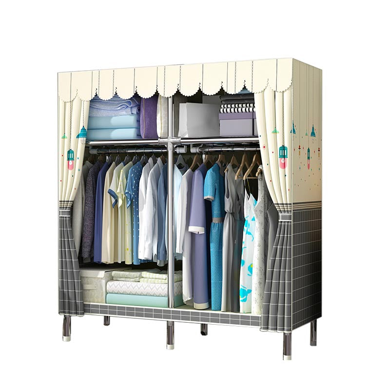 Contemporary Wardrobe Armoire Metal Wardrobe Closet for Bedroom