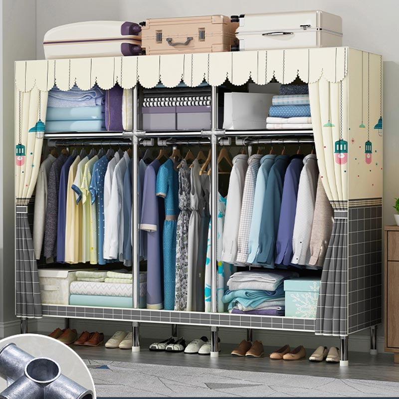Contemporary Wardrobe Armoire Metal Wardrobe Closet for Bedroom