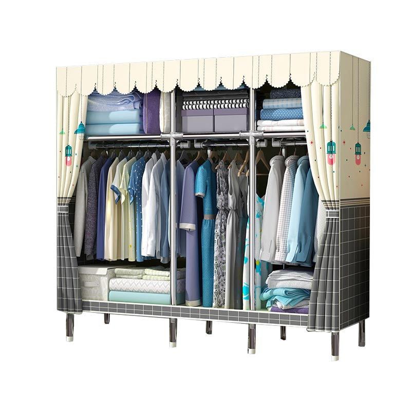 Contemporary Wardrobe Armoire Metal Wardrobe Closet for Bedroom